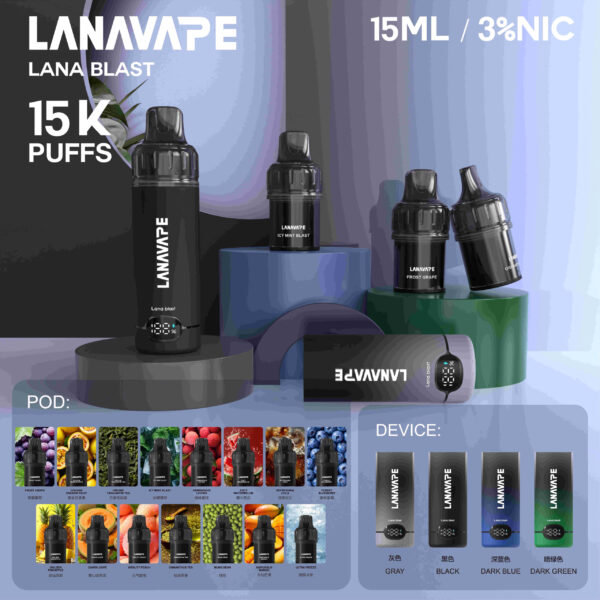 合集 LANA BLAST 15K可替換彈電子煙|一口15000超長續航|Type-C疾速快充